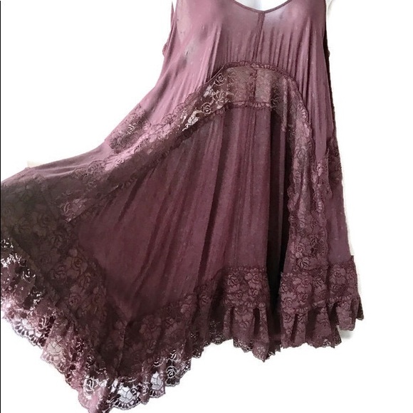 Free People She Swings Burgundy A-Line Dress, XS - Picture 6 of 8